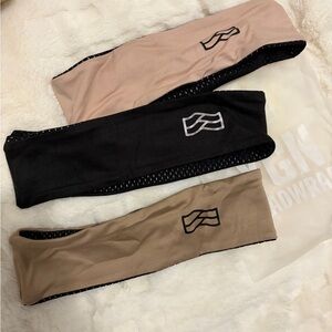 Stylish Headbands Set in Black and Tan